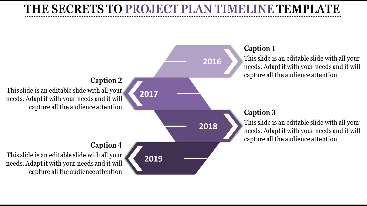 Engaging Project Plan Timeline Template For Presentation